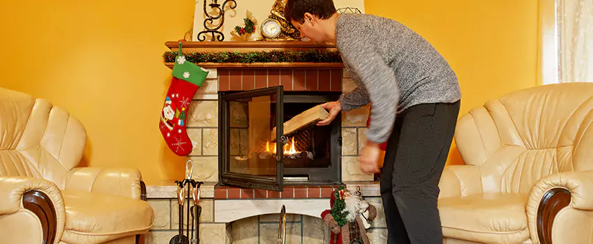 Rusted Metal Fireplace Restoration in Niagara Falls, New York
